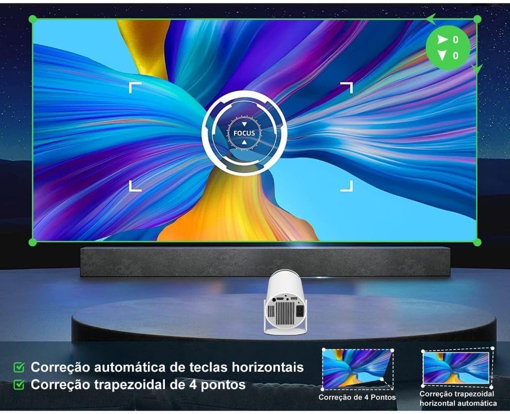 CineVision 4K: Transforme qualquer parede em uma tela de cinema.