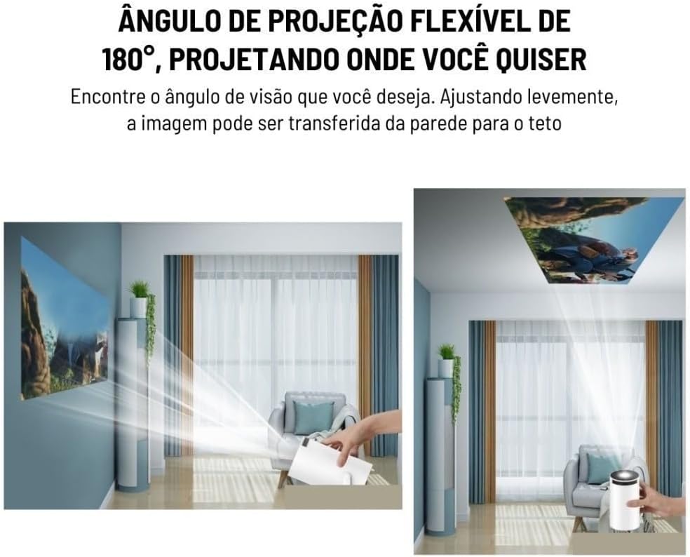 CineVision 4K: Transforme qualquer parede em uma tela de cinema.
