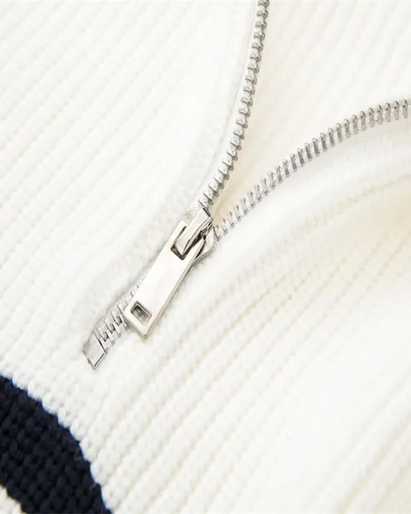 Sweater Crest Zip Sweater