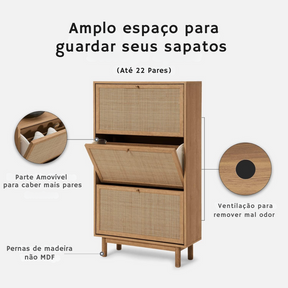 Chega de sapatos espalhados no chão do guarda-roupa. Organize tudo com o Compact Space©!